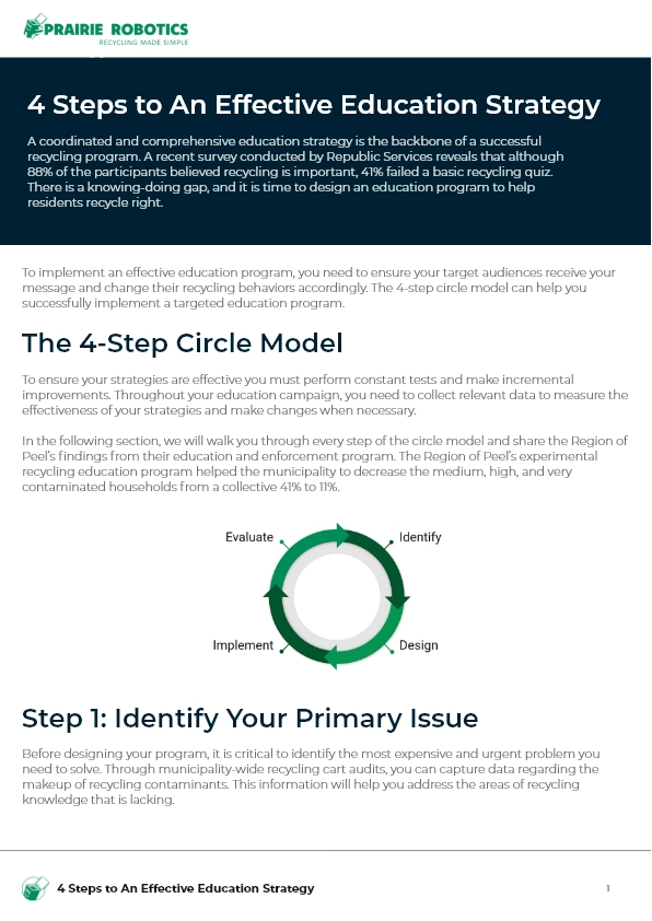 Cover page of the 4 Steps to An Effective Education Strategy guide